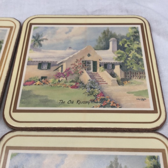 Set Of 6 Pimpernel Coasters Bermuda National Trust Cottages NWOT - Picture 8 of 10